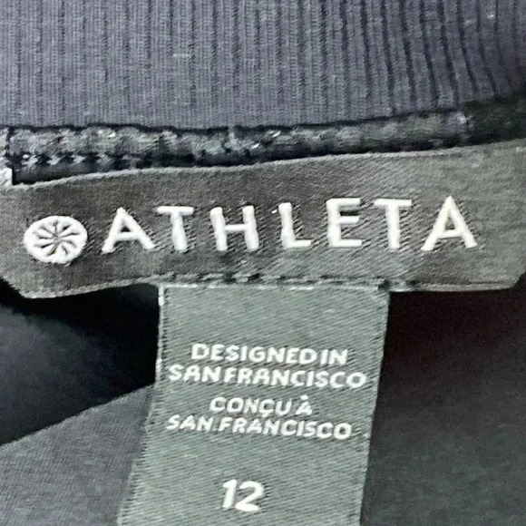 ATHLETA WOSIZE 12 BLACK SKORT FRONT ZIPPERED POCKETS BACK POCKETS GOOD CONDITION - Picture 9 of 9